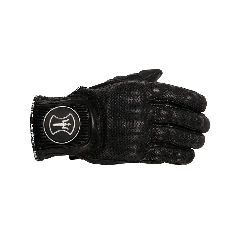 HEROIC ST-R Pro FTR Covered Knuckle Shorty Gloves - Black - Howling Moto