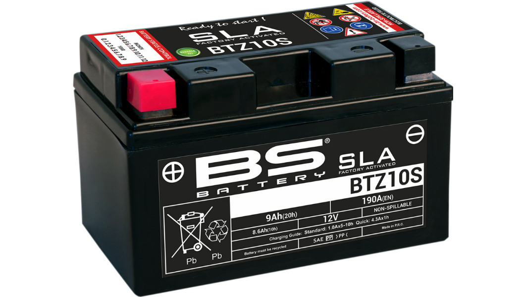 BS Battery SLA Factory- Activated AGM Maintenance-Free Battery BTZ10S (YTZ) - Howling Moto