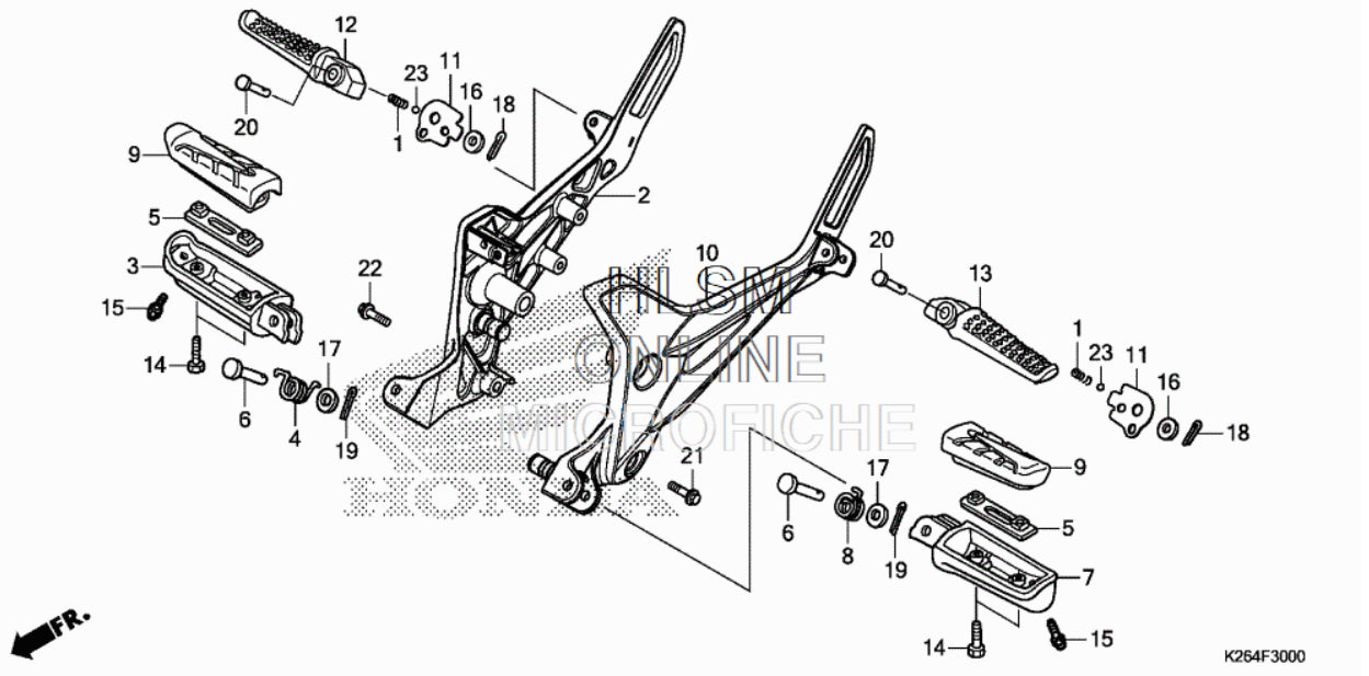 Honda Rear sets Grom 2014-2015 - Howling Moto
