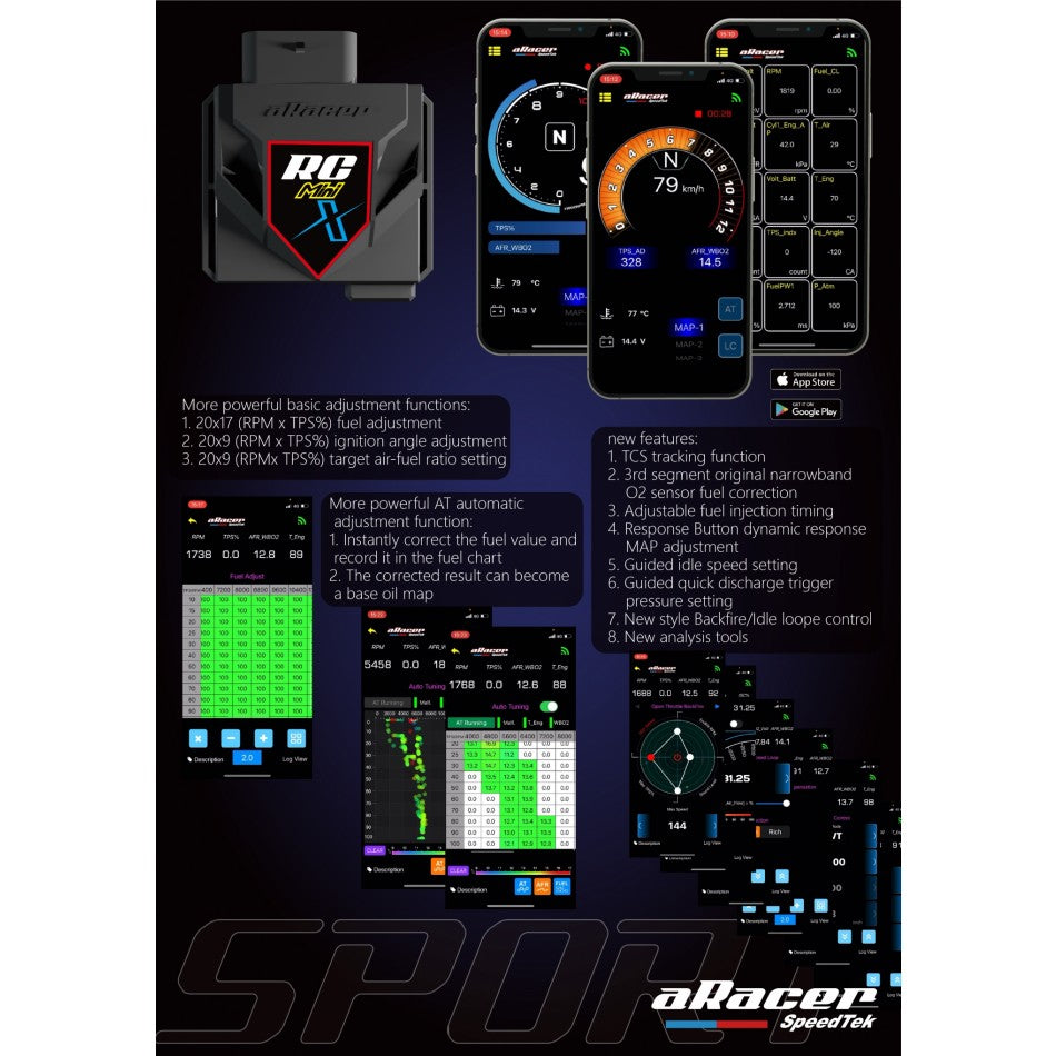 aRacer RC Mini X Engine Management ECU Honda Grom & Monkey 125 (2014-2021) - Howling Moto