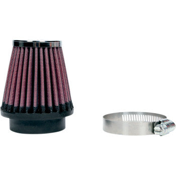 K&N Universal Round Tapered Type Clamp-On Air Filter - 49MM - Howling Moto