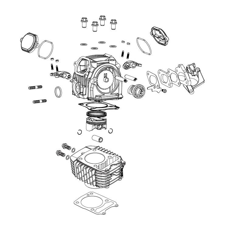 Koso North America 170cc Big Bore Cylinder/Head Kit for Honda Grom - Howling Moto