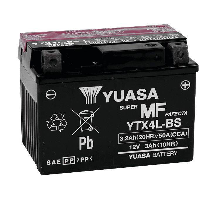 Yuasa® AGM Maintenance-Free VRLA Batteries YTX4L-BS - Howling Moto