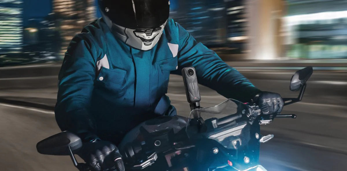 Insta360 Cameras & Motorcycle Mounts - Action Cams & Accessories