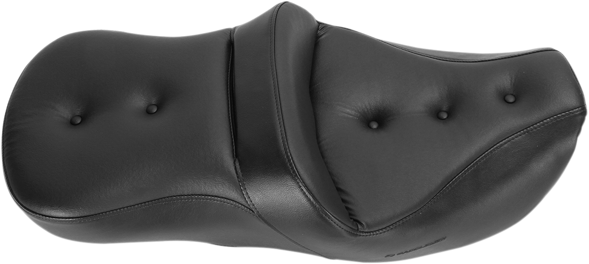 Black SADDLEMEN Pillow Top Roadsofa heated seat with cushioned padding and ergonomic design, featuring a sleek black finish.