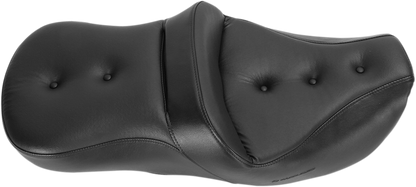 Black SADDLEMEN Pillow Top Roadsofa heated seat with cushioned padding and ergonomic design, featuring a sleek black finish.
