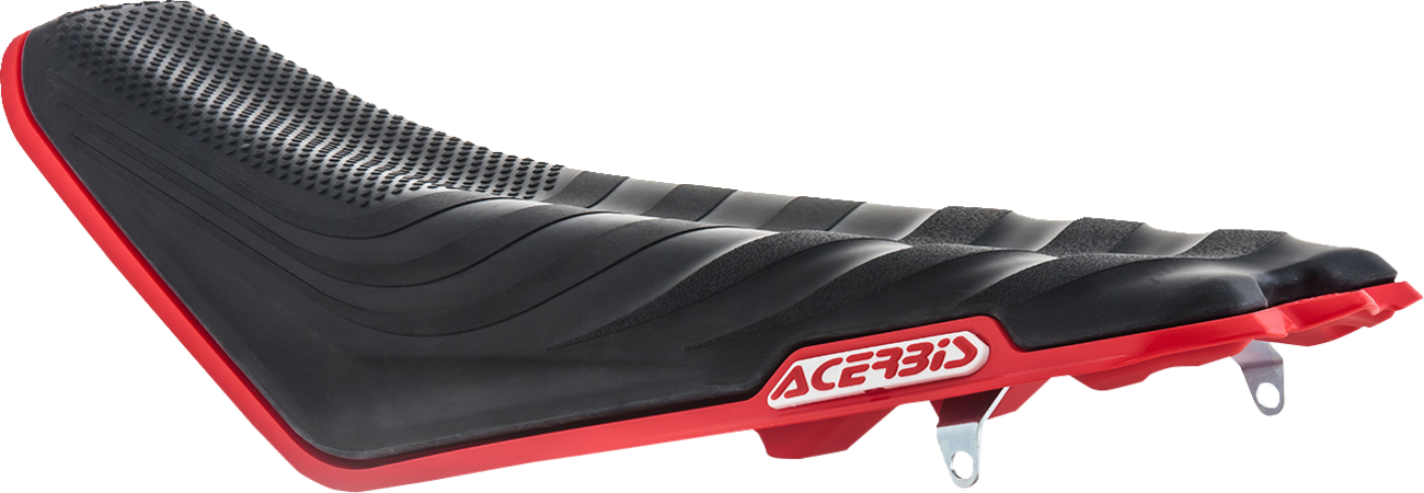 A black and red Acerbis X Seat for CRF 250/450 motorcycles from 2009 to 2013, designed as a durable body part.