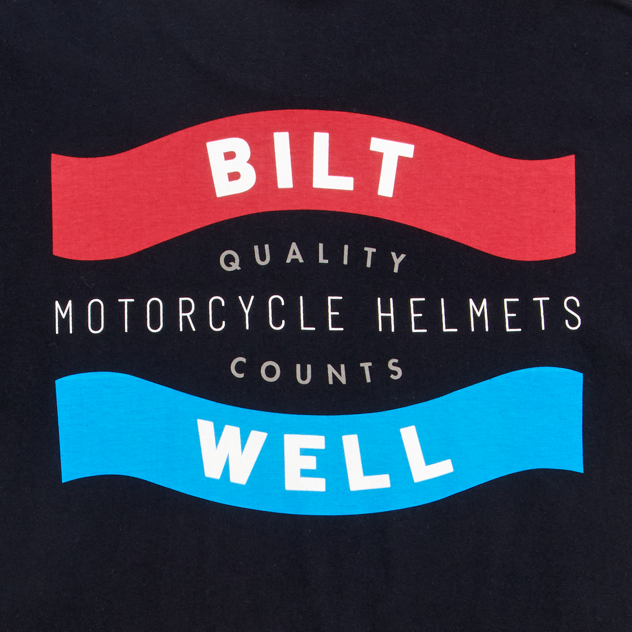 Black BILTWELL Badge T-Shirt by Bill's Exhausts, small size, featuring front badge graphic on soft cotton fabric.
