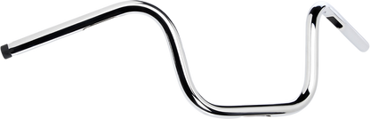 Chrome BILTWELL Chump handlebar for motorcycles, featuring a sleek, curved design with stamped TBW branding.