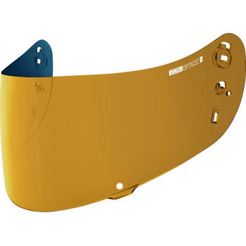 Bill's Exhausts ICON Optics™ Shield in 25K Gold, a durable shield with a sleek gold finish, designed for high-performance protection.