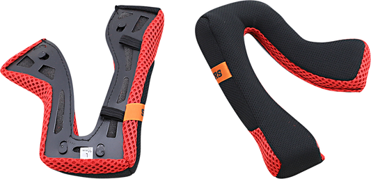 Alpinestars SM5 gray helmet cheek pads in large size, showing close-up view of padded interior for motorcycle helmet fit and comfort.