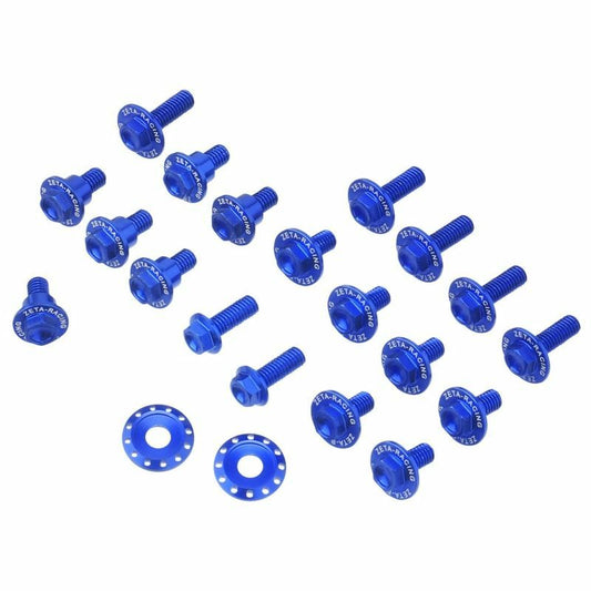 ZETA, ZETA Aluminum Bolt Kit for Yamaha - Blue (Part Number ZE88-5656)