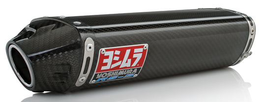YOSHIMURA RS 5 Slip-On exhaust for UTVs with stainless steel and carbon fiber, showcasing the sleek design and construction