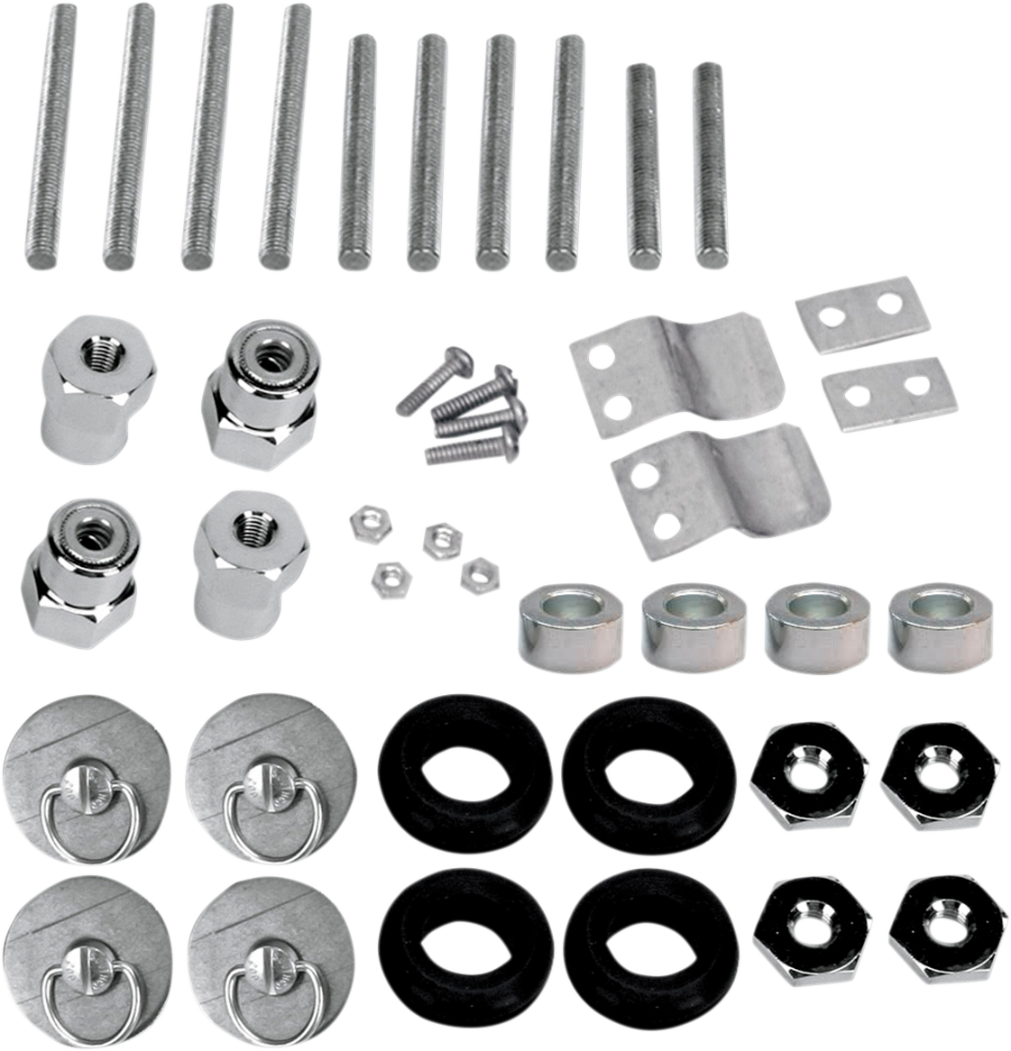 Bill's Exhausts SADDLEMEN Docking Post Kit 3521-0002 for motorcycle seats, showing metal components and mounting hardware.
