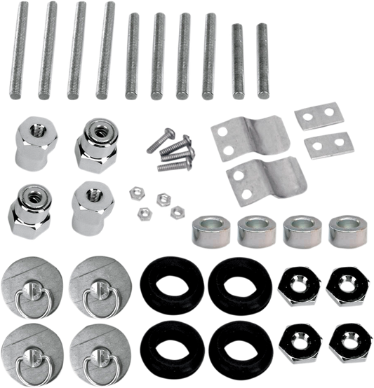 Bill's Exhausts SADDLEMEN Docking Post Kit 3521-0002 for motorcycle seats, showing metal components and mounting hardware.
