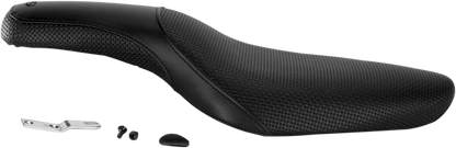 Black SADDLEMEN Profiler Basket-weave motorcycle seat for XL models from 1982-2003, featuring textured basket-weave pattern.