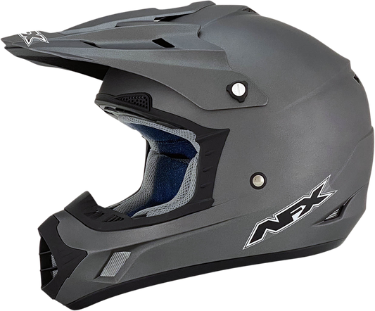 Bill's Exhausts AFX FX-17 helmet in frost gray, large size, showing the full helmet with clear visor and sleek design.