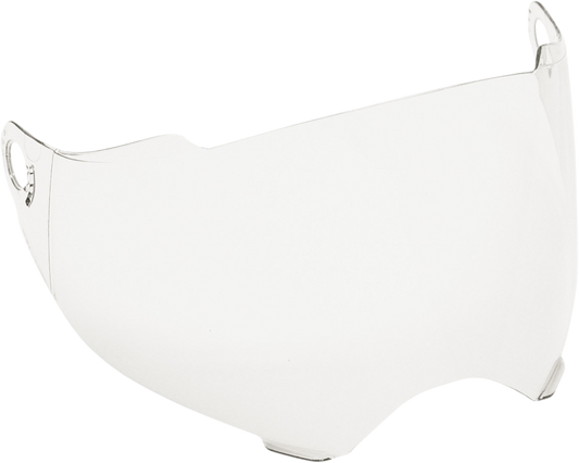 Clear outer shield for AFX FX-39DS/2 helmets by Bill's Exhausts, showing transparent motorcycle helmet visor on a helmet.