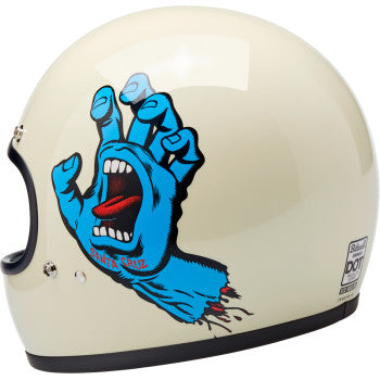 BILTWELL Gringo Helmet in Santa Cruz design, large size, with a sturdy shell and colorful graphic pattern for motorcycle riding.