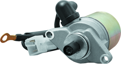 QuadBoss 495774 Powersports motor starter for Polaris Outlaw 50 and Predator 90 ATV, showing the compact black starter motor.