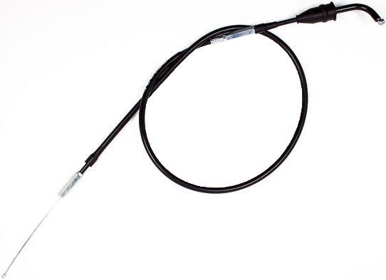 Black vinyl motorcycle throttle cable by MOTION PRO, model 05-0213, with metal connectors visible in the image.