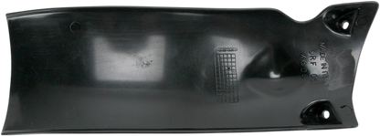 Black Acerbis mud flap for body protection, designed for off-road vehicles, shown attached to a vehicle in the image.