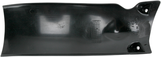 Black Acerbis mud flap for body protection, designed for off-road vehicles, shown attached to a vehicle in the image.