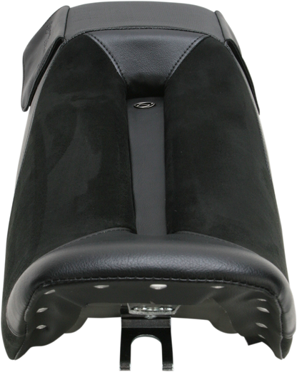 Bill's Exhausts Adventure Seat for KLR 650 motorcycle, durable black seat with textured surface and ergonomic design.