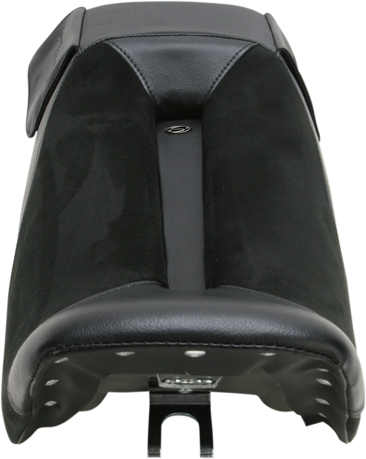 Bill's Exhausts Adventure Seat for KLR 650 motorcycle, durable black seat with textured surface and ergonomic design.