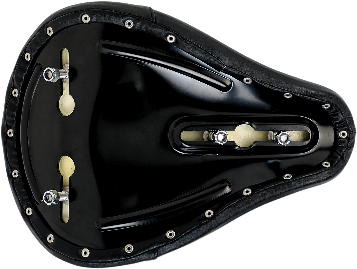 Black BILTWELL Midline Seat Diamond style, designed for motorcycle seats, with a sleek and comfortable design.