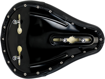 Black BILTWELL Midline Seat Diamond style, designed for motorcycle seats, with a sleek and comfortable design.