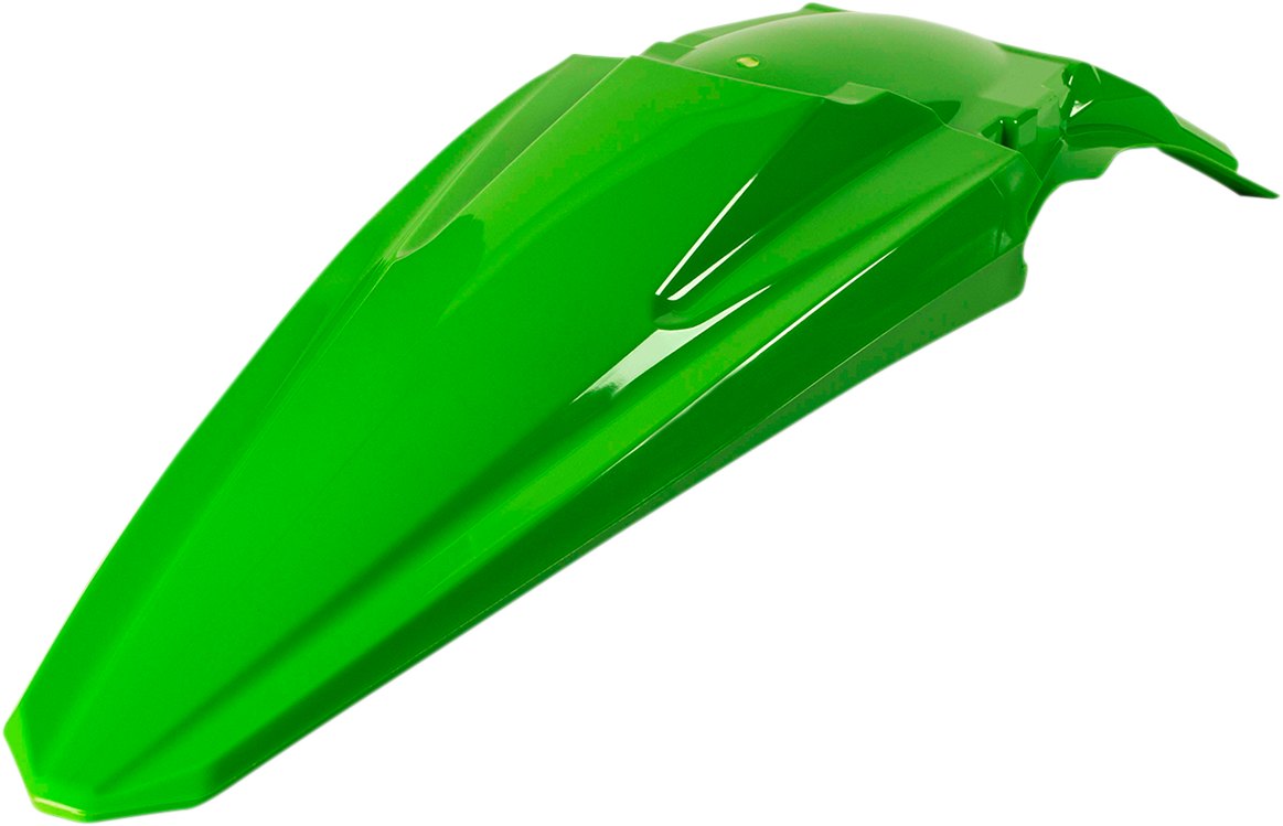 Acerbis fluorescent green rear fender for bikes, made of durable body material, with brand-specific design and vibrant color.