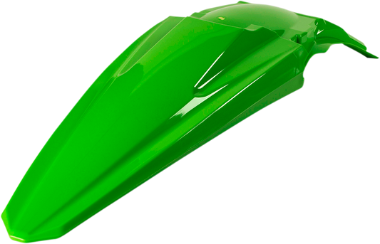 Acerbis fluorescent green rear fender for bikes, made of durable body material, with brand-specific design and vibrant color.