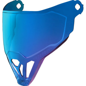 Bill's Exhausts ICON ForceShield™ Airflite™ shield in Boatdrink Blue, featuring a sleek, aerodynamic design for motorcycle protection.