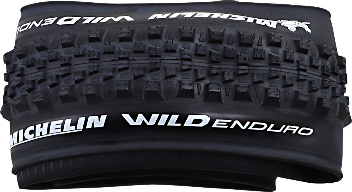 Michelin Wild Enduro front tire, 29x2.40 size, mountain bike tire with knobby tread for off-road riding.