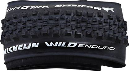 Michelin Wild Enduro front tire, 29x2.40 size, mountain bike tire with knobby tread for off-road riding.
