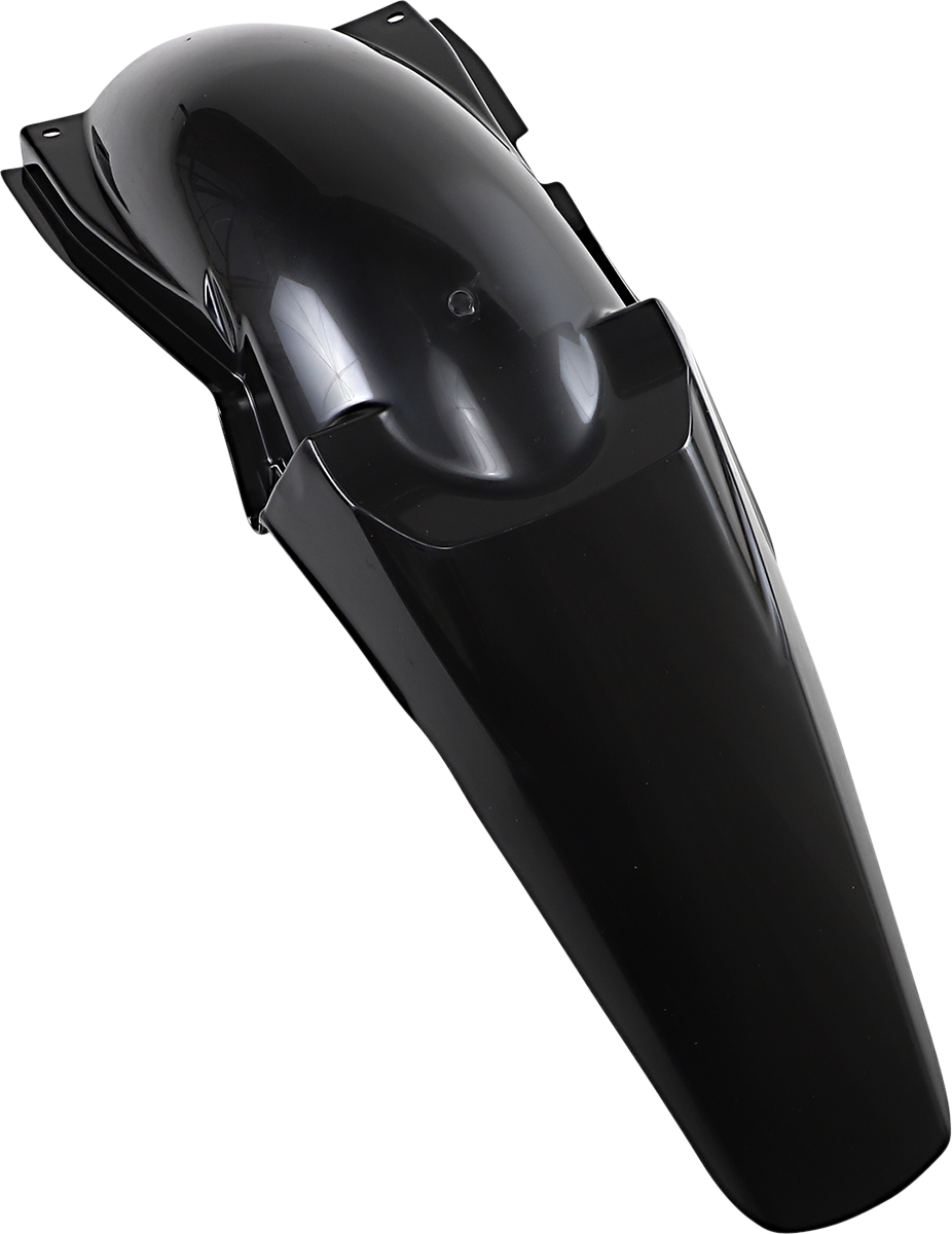 Acerbis black rear fender for motorcycle, body part with mounting points and curved design, shown on a white background.