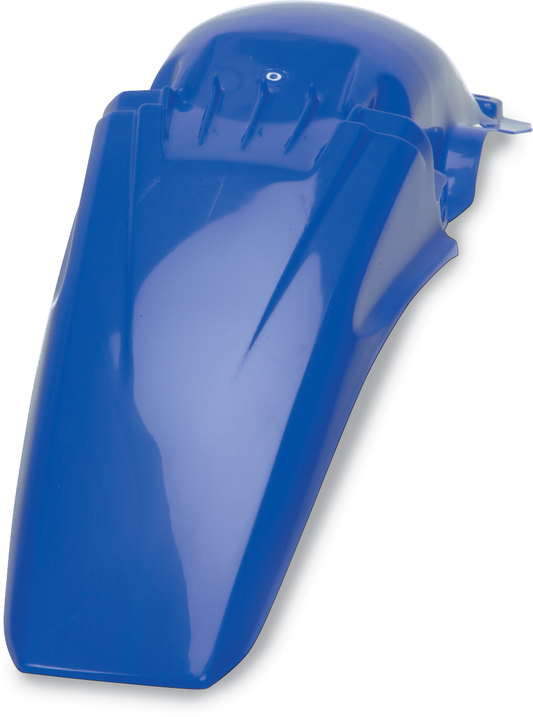 Blue Acerbis rear fender for motorcycle, body part with mounting points, designed for durability and style.