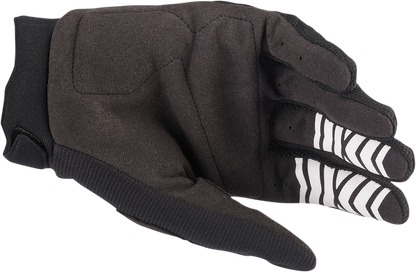 Black ALPINESTARS Women Stella Full Bore Gloves in Medium size, featuring protective design and sleek riding glove style.