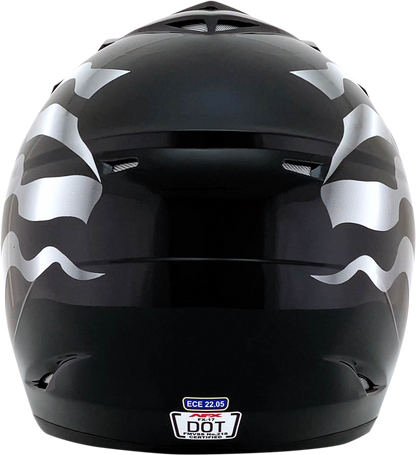 Bill's Exhausts AFX FX-17 helmet in stealth flag design, XL size, featuring aerodynamic shell and secure chin strap.