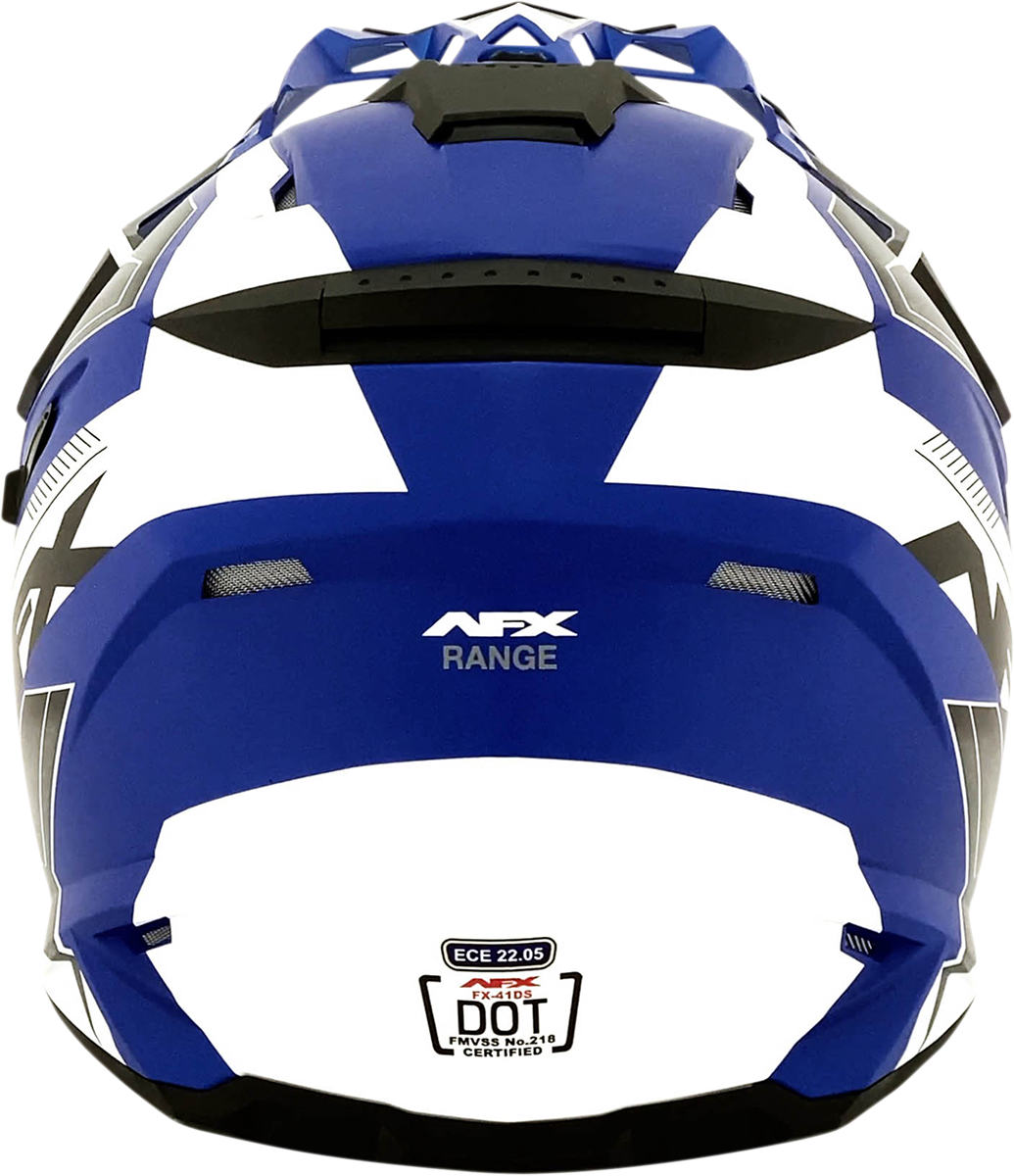 Bill's Exhausts AFX FX-41 helmet in matte blue, size XL, with a sleek motorcycle helmet design and aerodynamic shape.