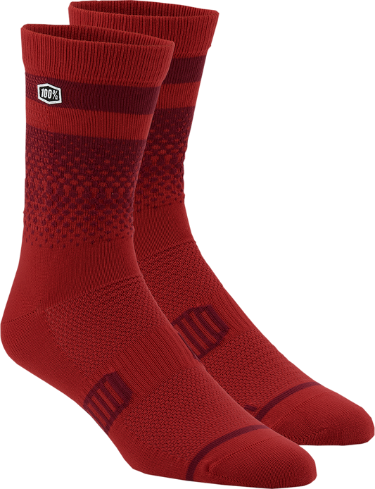 100% Advocate Socks - Cherry/Brick - Large/XL 24017-419-18 - Howling Moto