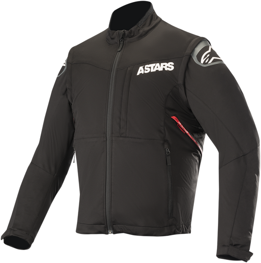 Alpinestars Session Race Jacket in black and red, 2XL size, featuring sporty design and logo details.