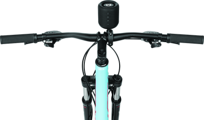 Kuryakyn Handlebar Mount Kit for Sidekix Plus Bluetooth speaker, versatile powersports audio mount on motorcycle handlebar.