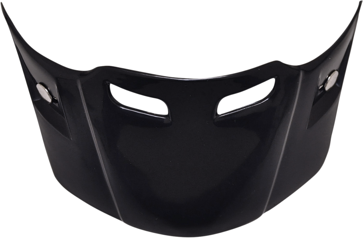 Black AFX FX-75 or FX-75Y motorcycle helmet with 3 snap peaks, shown from the side angle.
