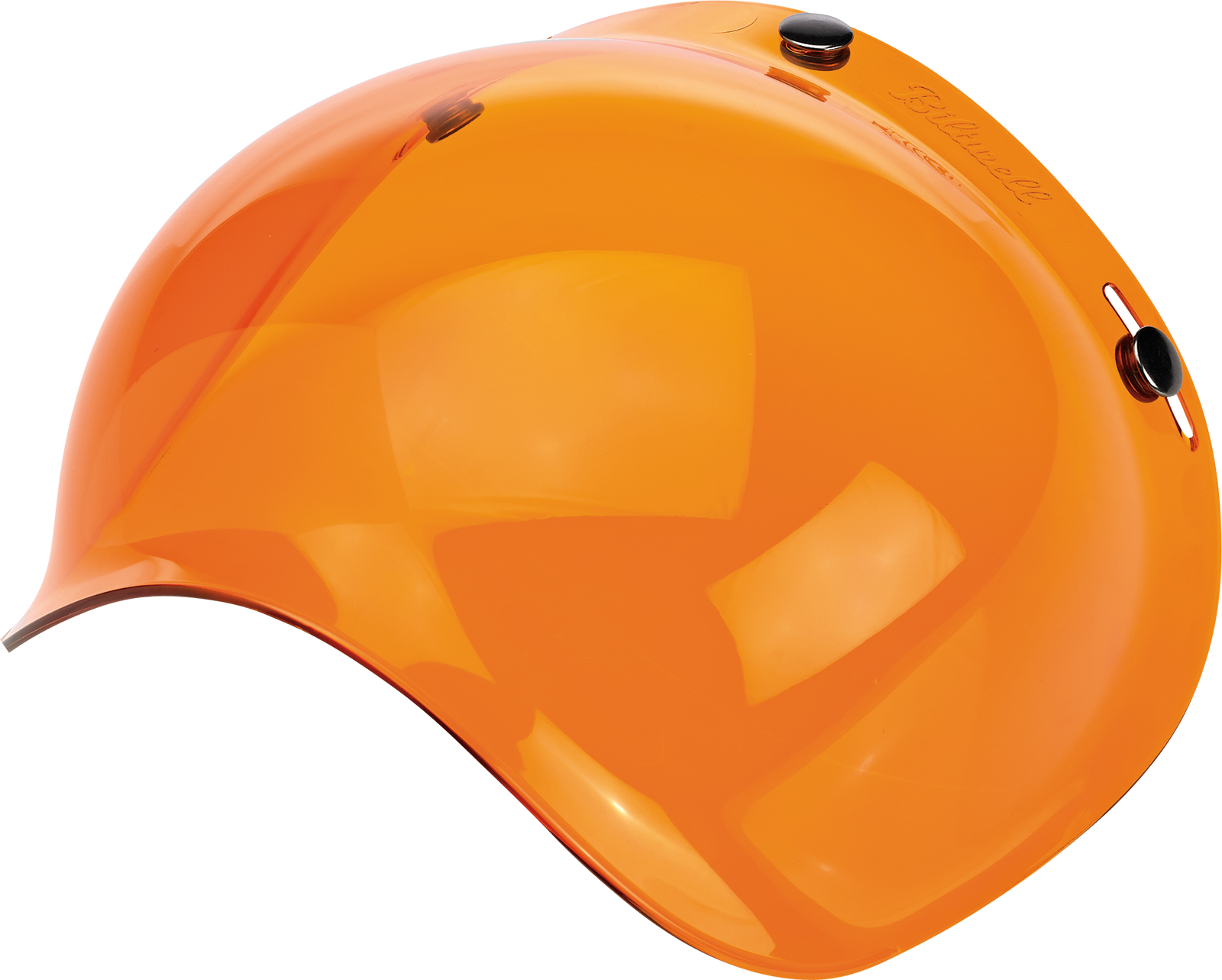 Amber BILTWELL Bubble Shield helmet part for 2001-104 models, featuring clear and curved protective visor.