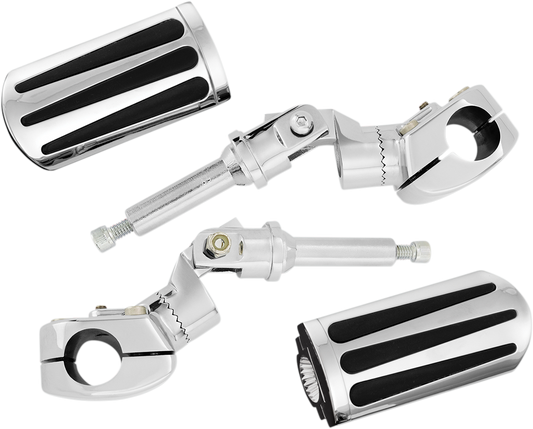 Bill's Exhausts SHOW CHROME Highway Pegs Tear for GL1800 engine, featuring chrome finish and durable mounting design.