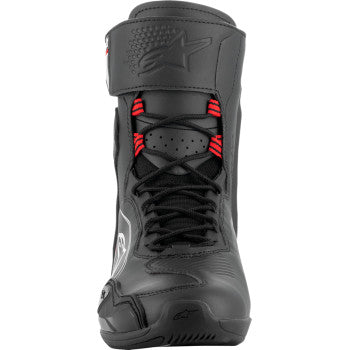 Alpinestars Superfaster black, gray, red sport shoes with white accents, US 9.5, displayed on a plain background