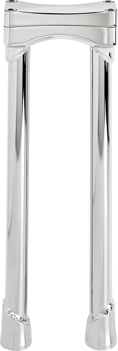 Chrome BILTWELL Murdock Risers Handlebars, 14-inch oversized handlebars with a sleek, polished finish for motorcycle customization.