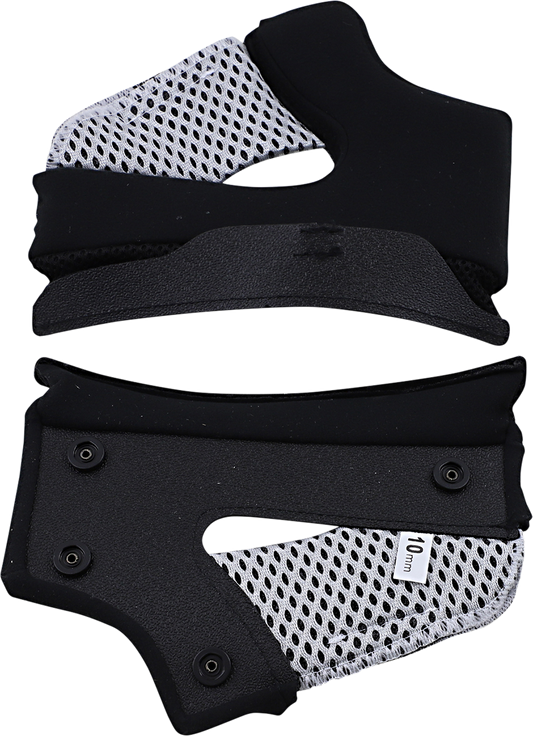 BILTWELL Lane Splitter cheek pads for helmets, 10mm thickness, compatible with Bill's Exhausts motorcycle helmets.